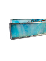 STAINED GLASS INCENSE BURNER BLUE