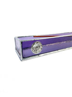 STAINED GLASS INCENSE BURNER PURPLE
